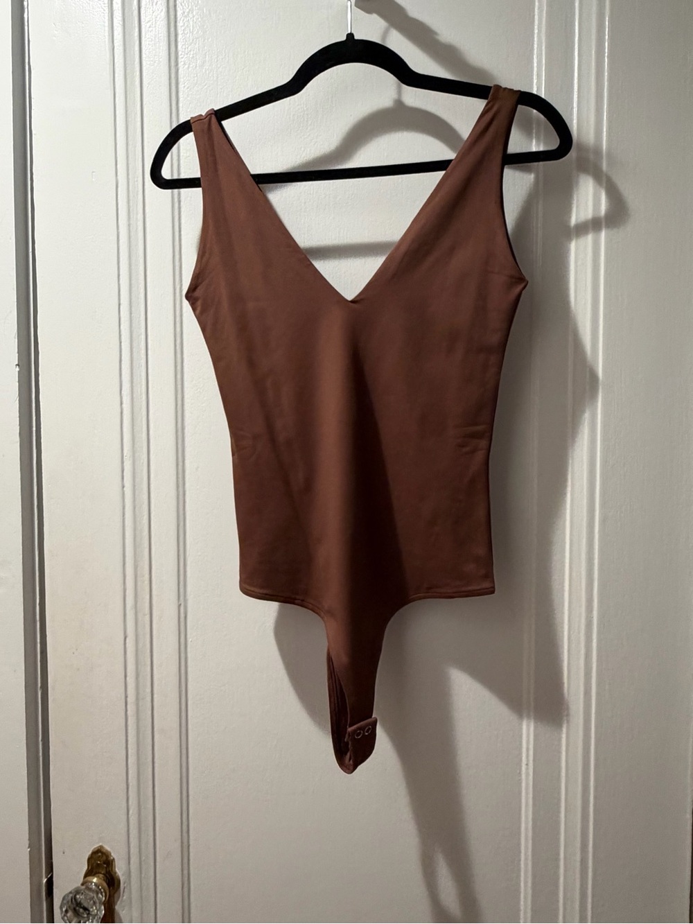 ReoRia Brown V-Neck Bodysuit